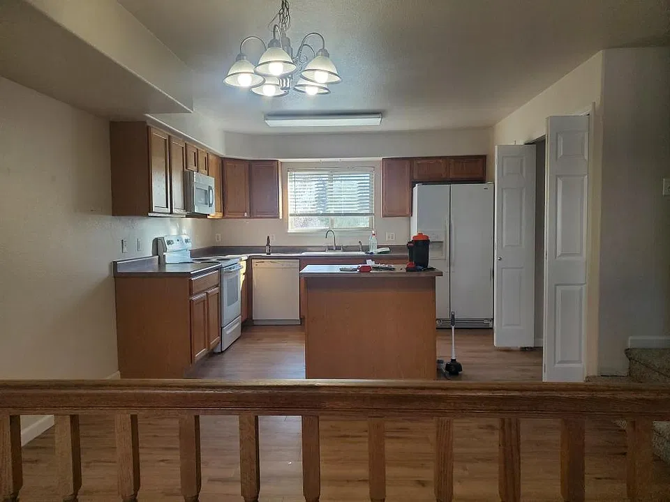 Dining room and kitchen