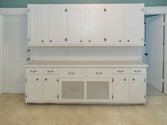 Tons of cabinet space and storage.