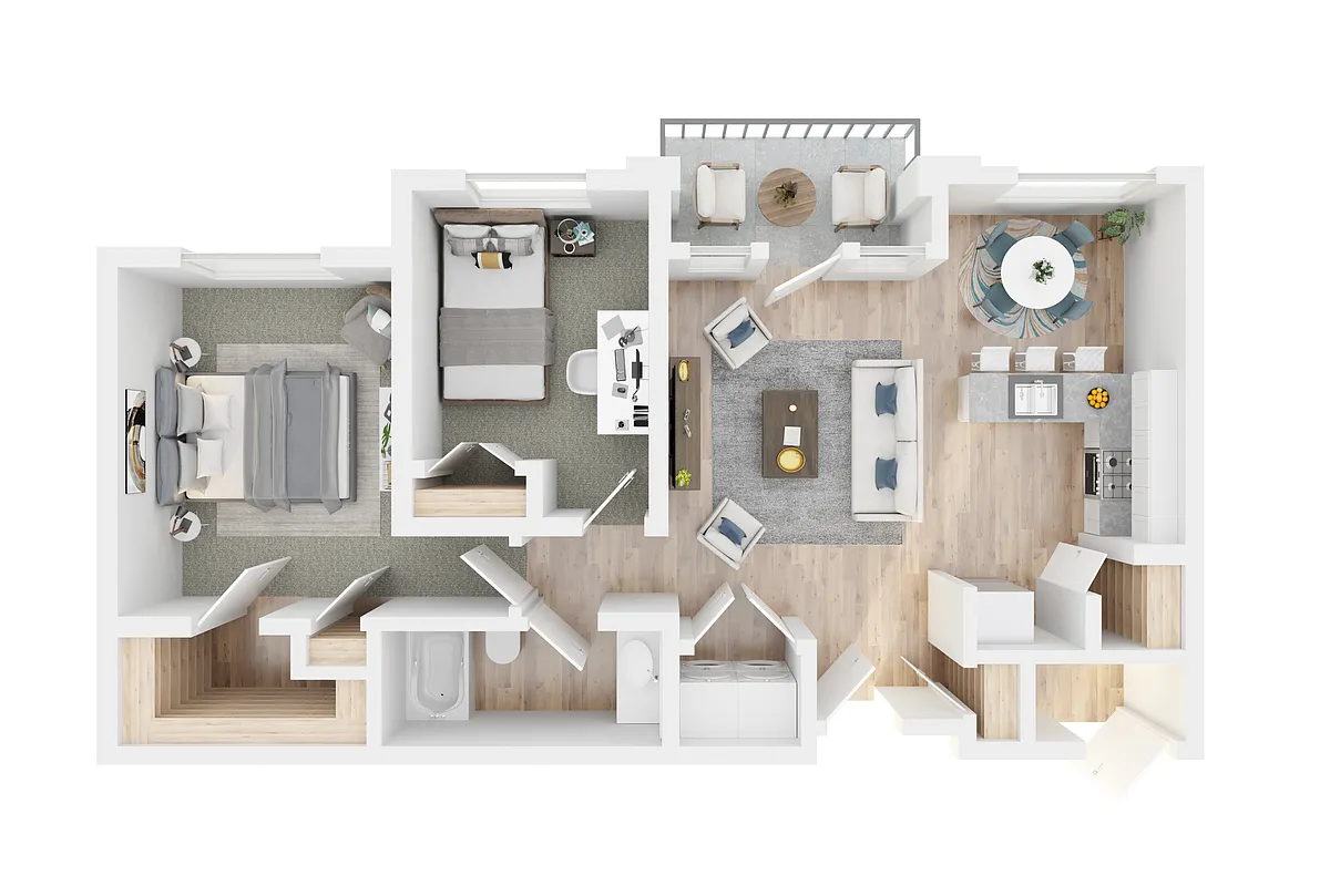 Floor plan The Arlington 2x1