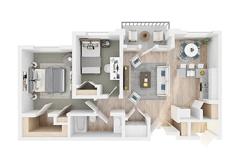 Floor plan The Arlington 2x1