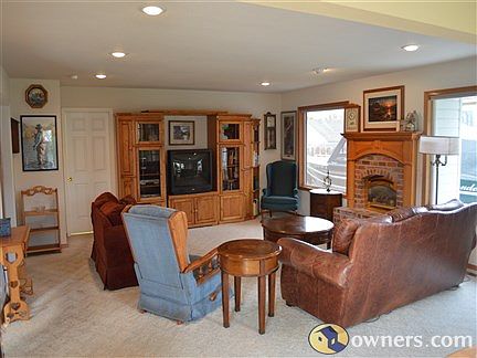 Spacious family room with fireplace