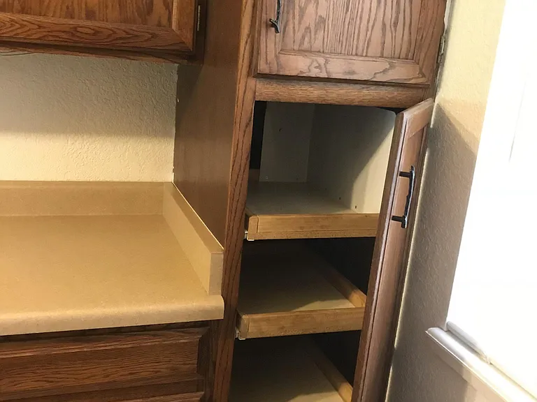 Pantry cabinet with pullout drawers