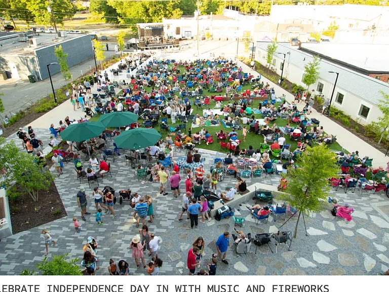 View from City Hall. Great area to gather and watch Chamblee's concert series.