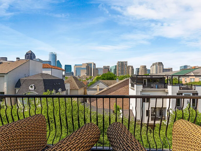 Breathtaking skyline views from your private 4th-floor balcony.