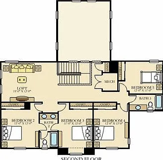 2nd floor blue print