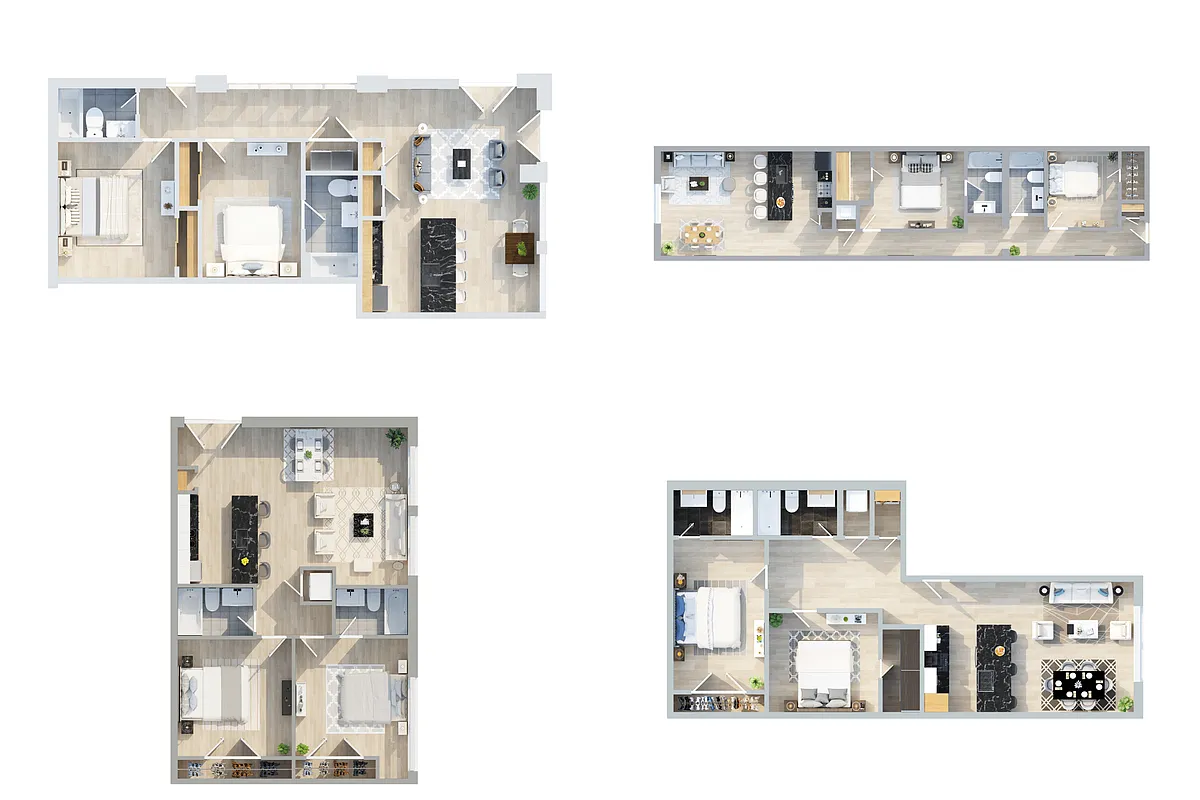 Floor plan 2 Bed | 2 Bath - Building One