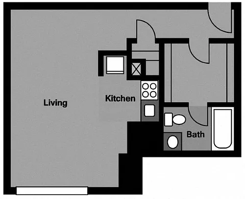 Floor plan Studio - S1M