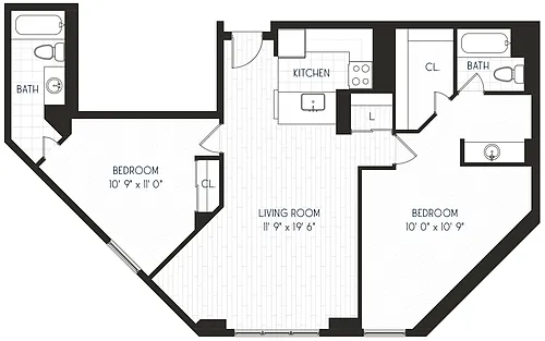 Floor plan 2x2 C9 - Partial