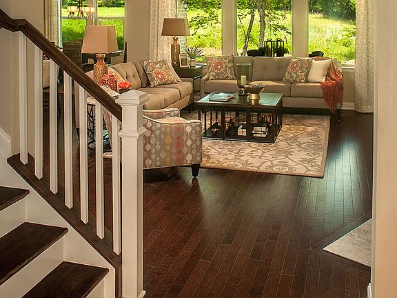 The Woodbury Foyer with hardwood floors