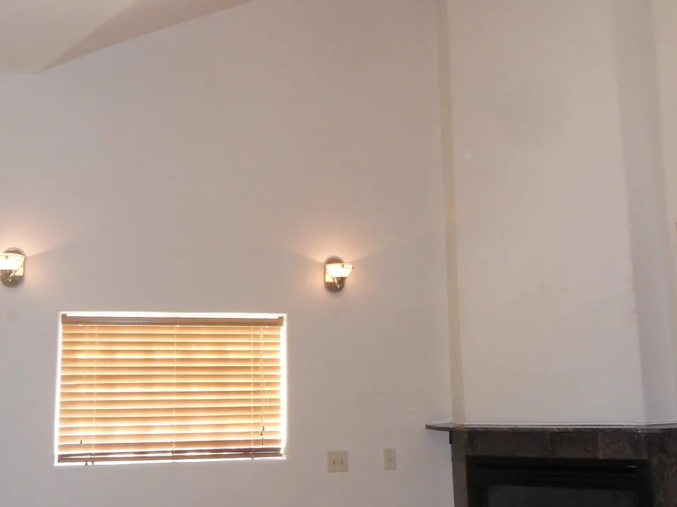 Cathedral ceilings, 2 ceiling fans and a sky light (not shown)