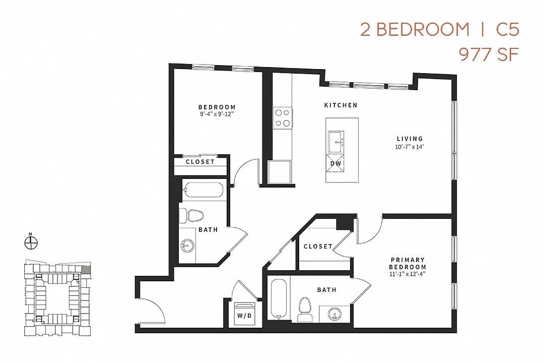Floor plan Two Bedroom C5