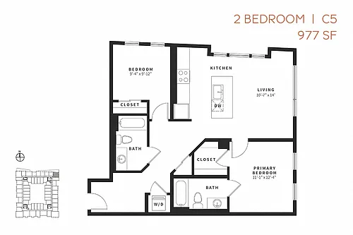 Floor plan Two Bedroom C5