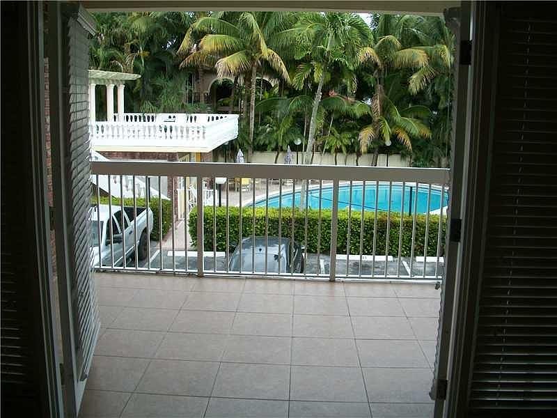 View of pool from the balcony