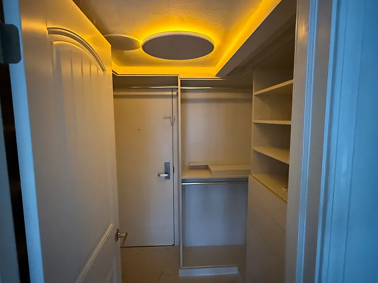You would be the first to use this brand new WALK-IN CLOSET in the master bedroom which has a customizable LED light for your soft or bright lighting preference