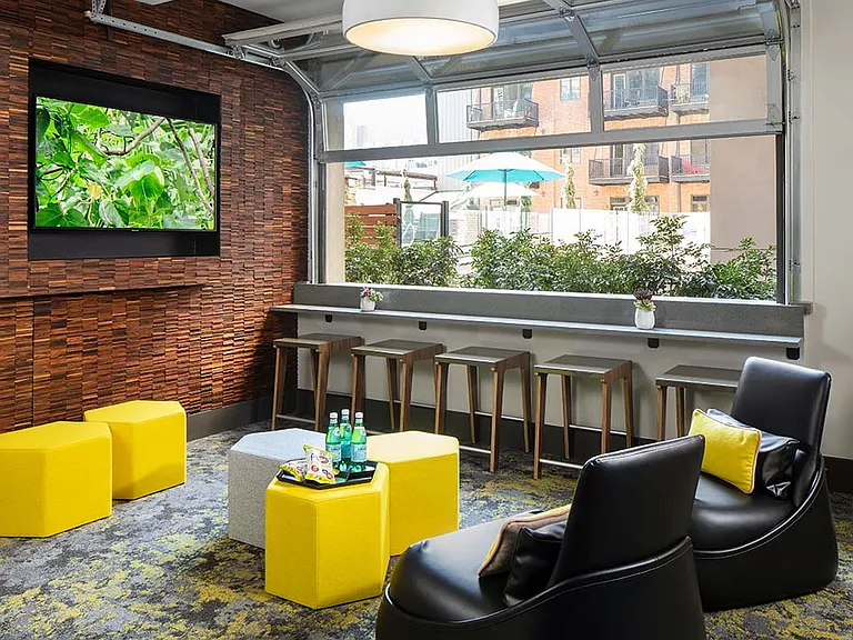 Apartment community Resident Lounge at Griffis North Union in Denver, Colorado.