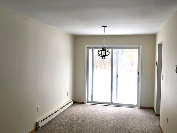Dining area leading to private patio