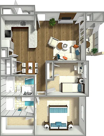 Trump 2 bedroom - Level 1 - 3D Photo - 26127309 Trump 2 bedroom - Level 1 - 3D Photo - 26127309