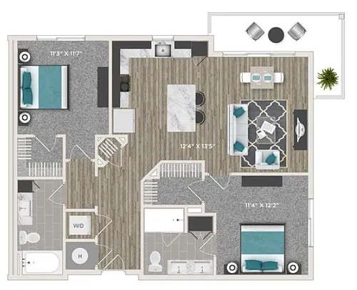 Floor plan 2B
