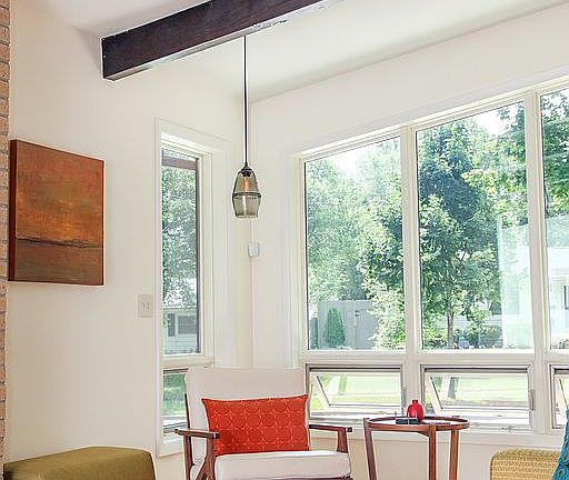Post and beam vault ceiling 
