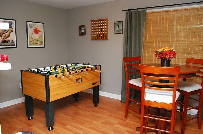 Formal dining room turned playroom/hangout room
