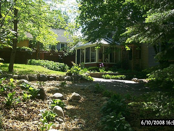 set back from quiet street