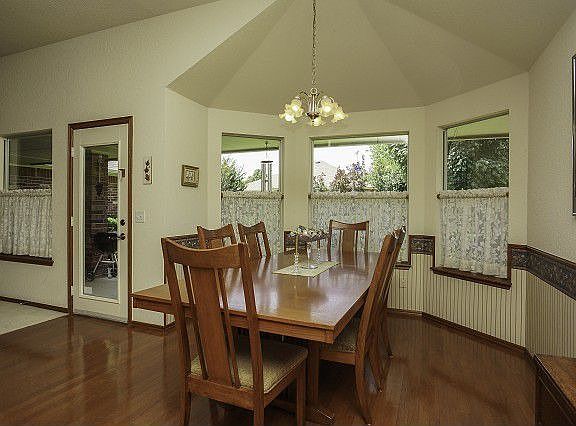 Wood floor and bay window 