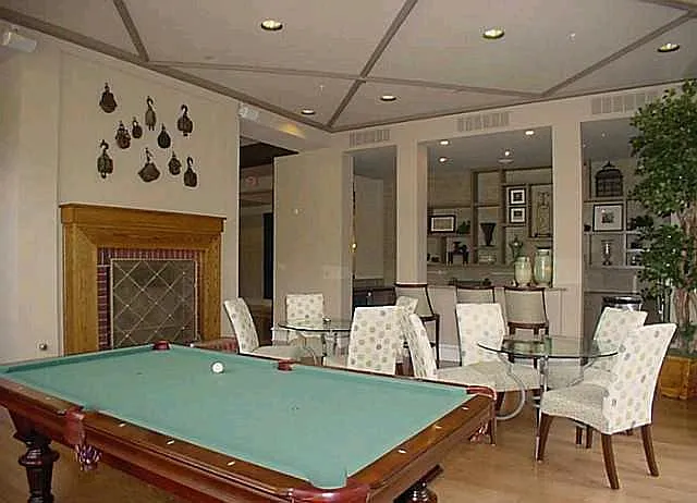 Pool table in clubhouse