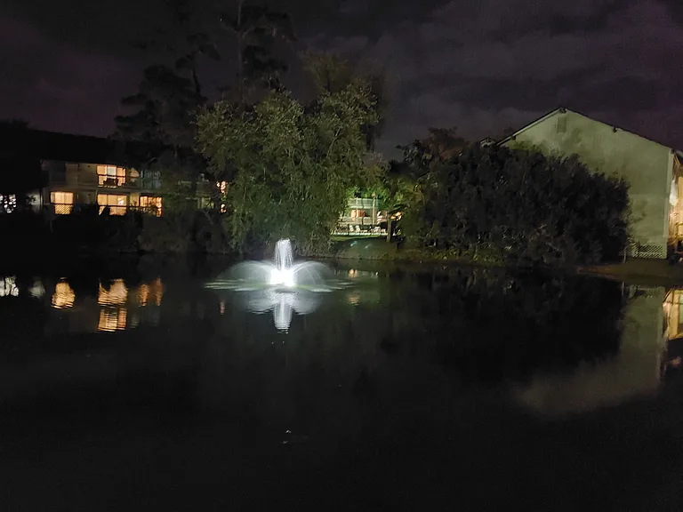 Evening view of pond