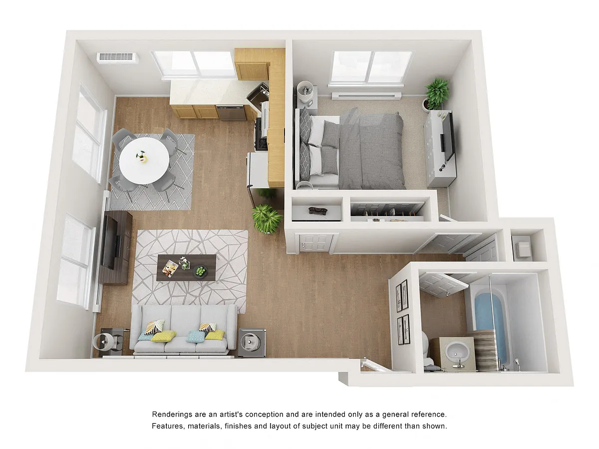 Floor plan Corner 1B 1B