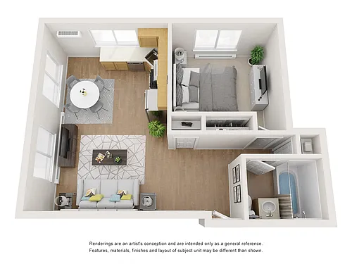 Floor plan Corner 1B 1B