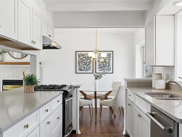 kitchen looking into dining area