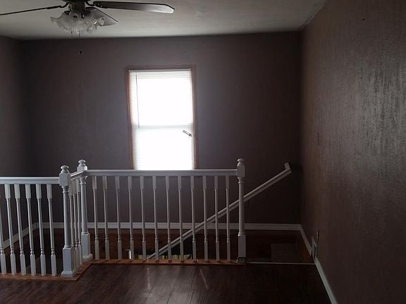 living room, basement stairs