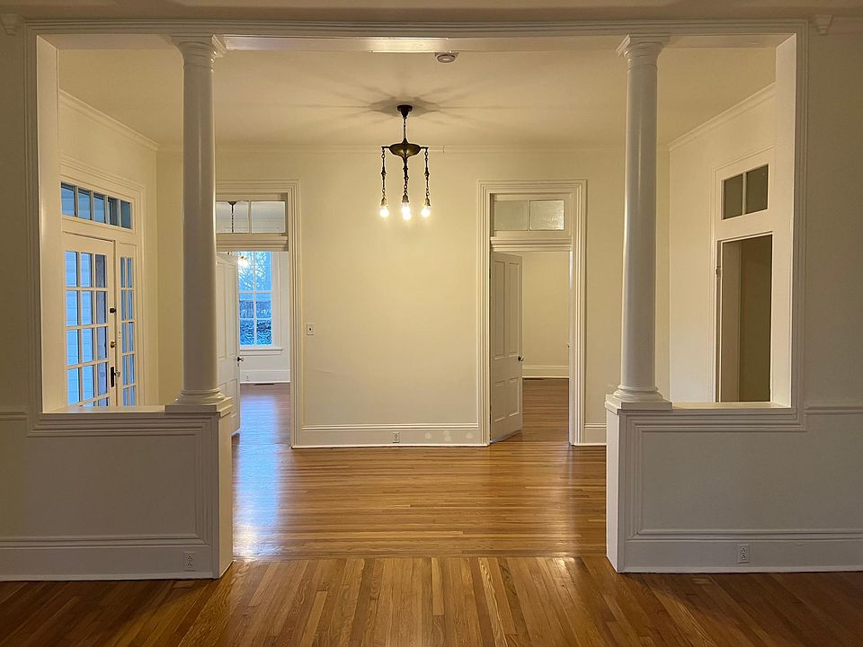 Living room looking at entry