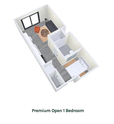 Floor plan Premium Open 1 Bedroom
