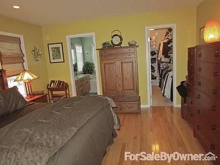 Master bedroom, bath and walk-in closet