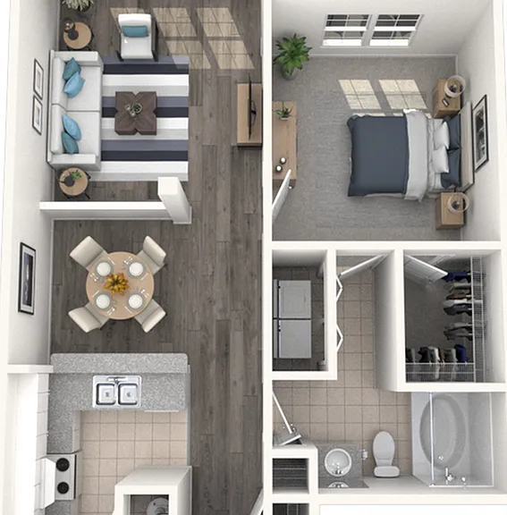 A1 - 1 BR, 1 BA, 788 sf A1 - 1 BR, 1 BA, 788 sf