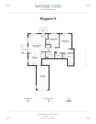 Floor plan Niagara A