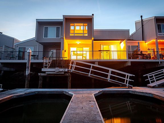 Home exterior looking from boat slip
