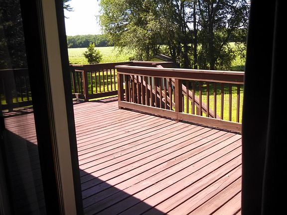 Large deck off kitchen