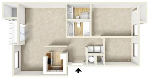 Floor plan 2 bedroom 2 bath