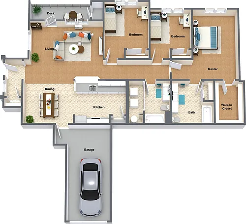 Floor plan Bordeaux- Townhome