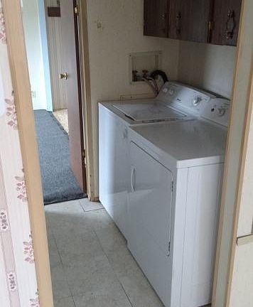 Included washer and dryer
