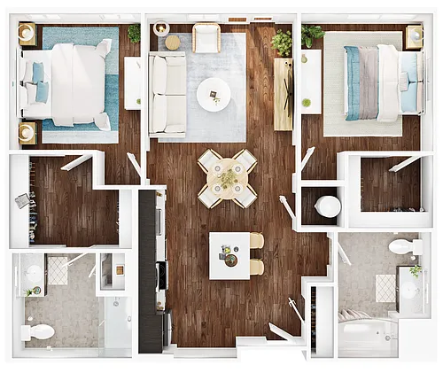 Floor plan Two Bedroom