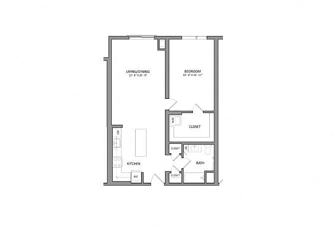 Floor plan Canvas A1BEL | 1 Bed | 1 Bath