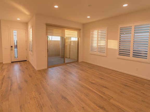 Spacious living room with private patio