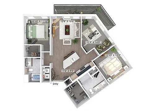 Floor plan B12D