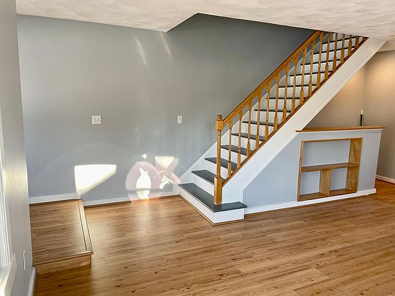 Living room with built in bookshelf