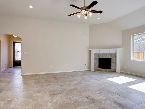 Great room with corner fireplace