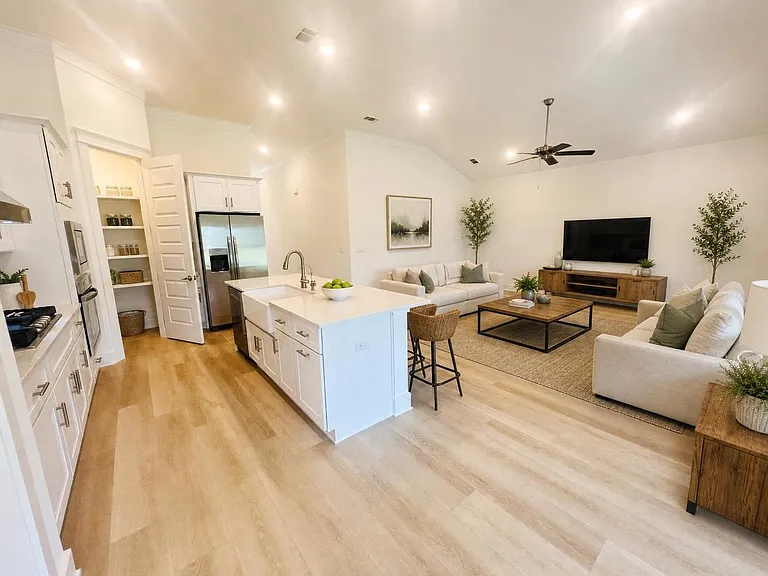 Spacious open-concept living room