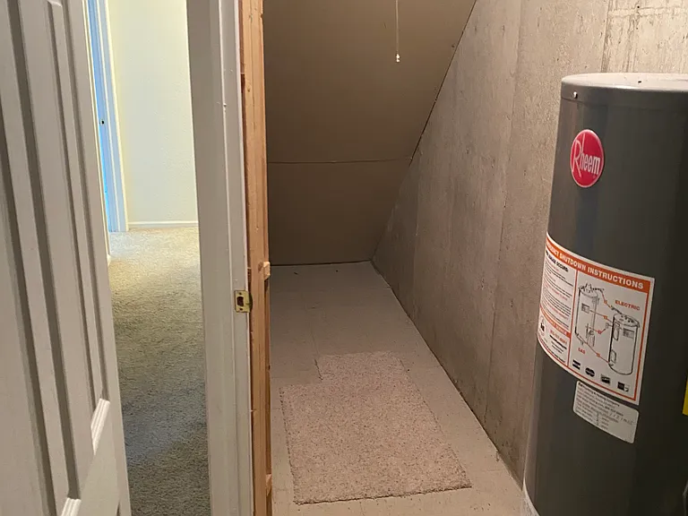 basement furnace and storage area